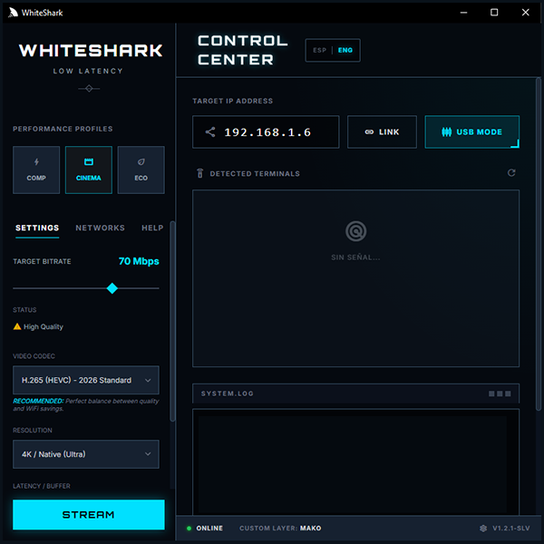 Whiteshark UI Preview